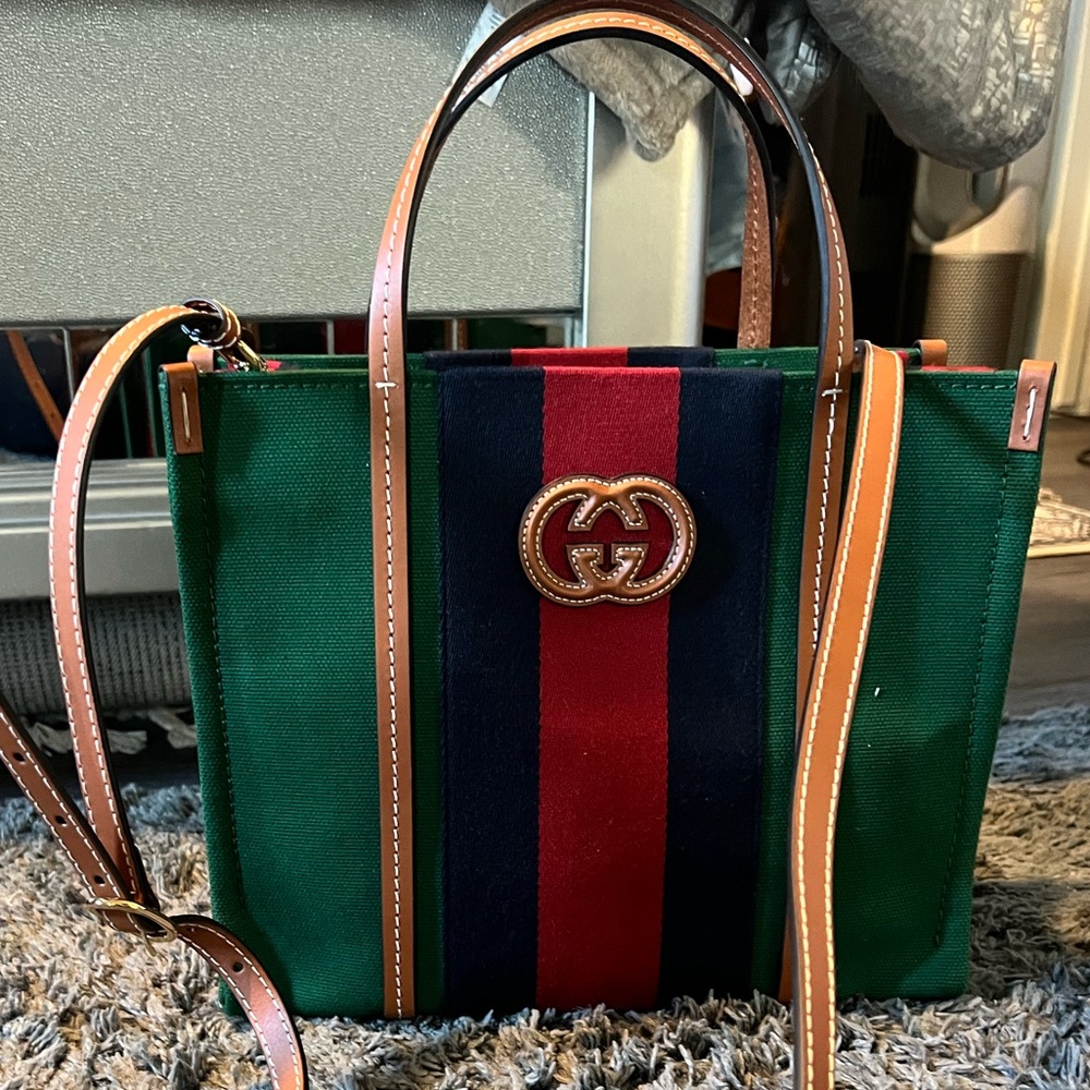 Gently used Gucci (purchased at outlet) Canvas Handbag Shoulder Bag